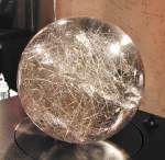 Rutilated quartz ball